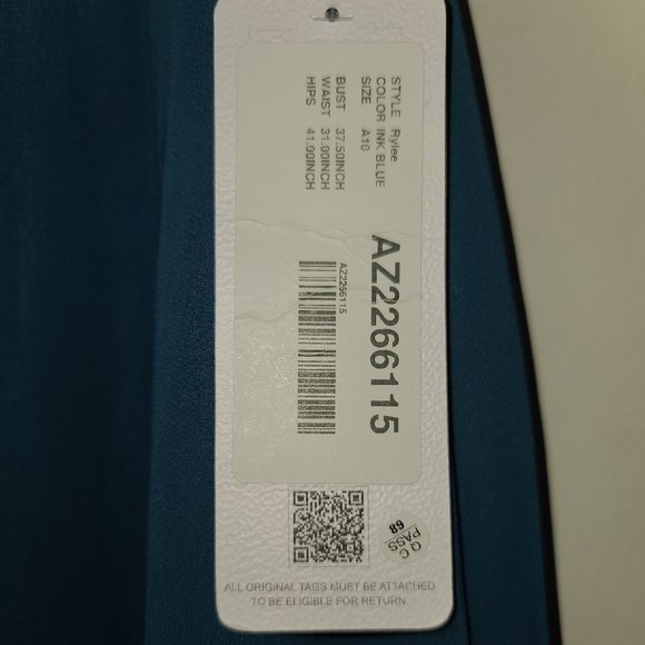 AZAZIE RYLEE in Ink Blue Size A10 NWT Never Worn - Picture 8 of 8